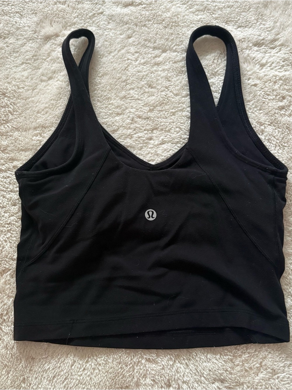lululemon athletica Black Scoop-Back Support Sports Bra